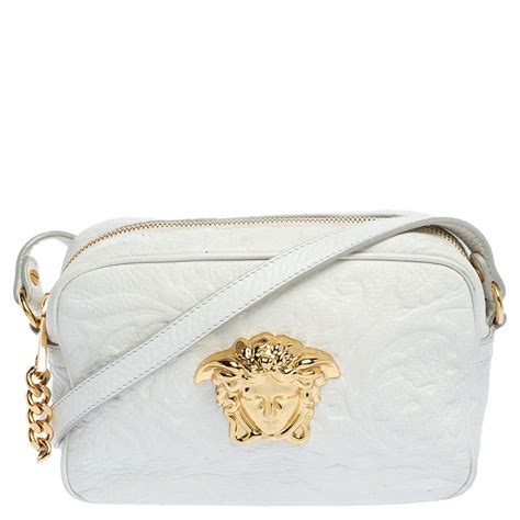 versace sac à main|versace white leather bag.